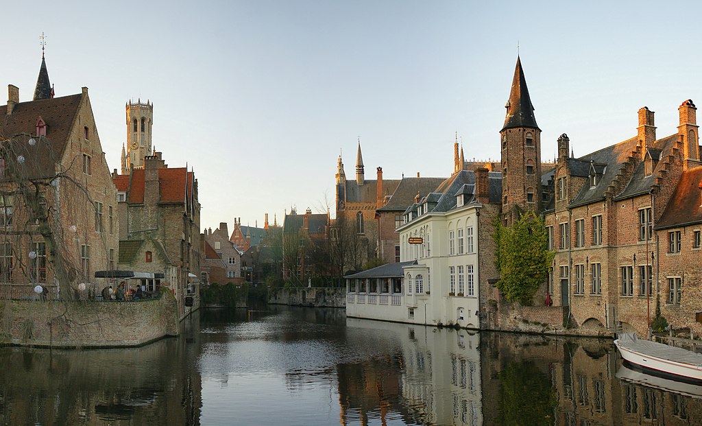 View from the Rozenhoedkaai in Brugge, Belgium